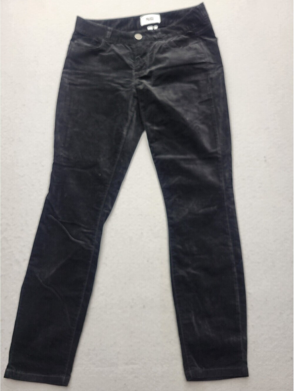 Paige Women's Pants Size 27 Black Ankle Cotton Blend Low Rise Verdugo Skinny